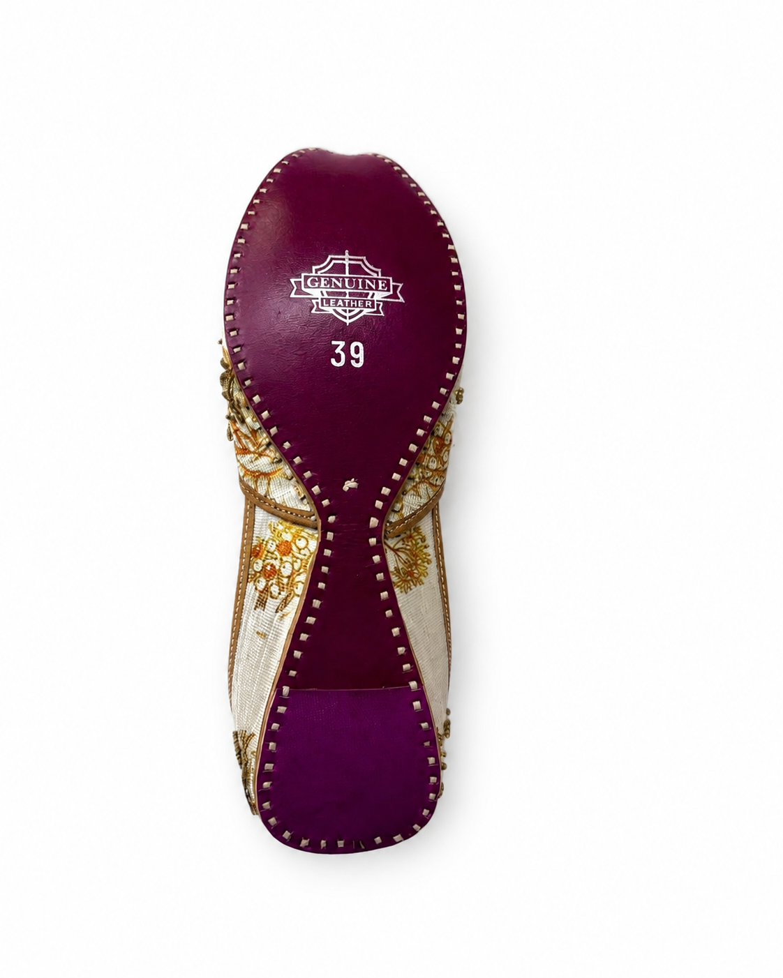 Heer White Embellished Jutti