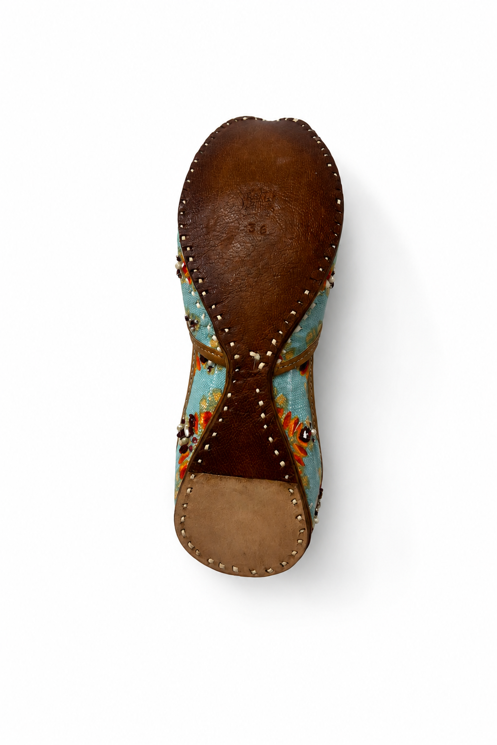 Mehfil Blue Embellished Jutti
