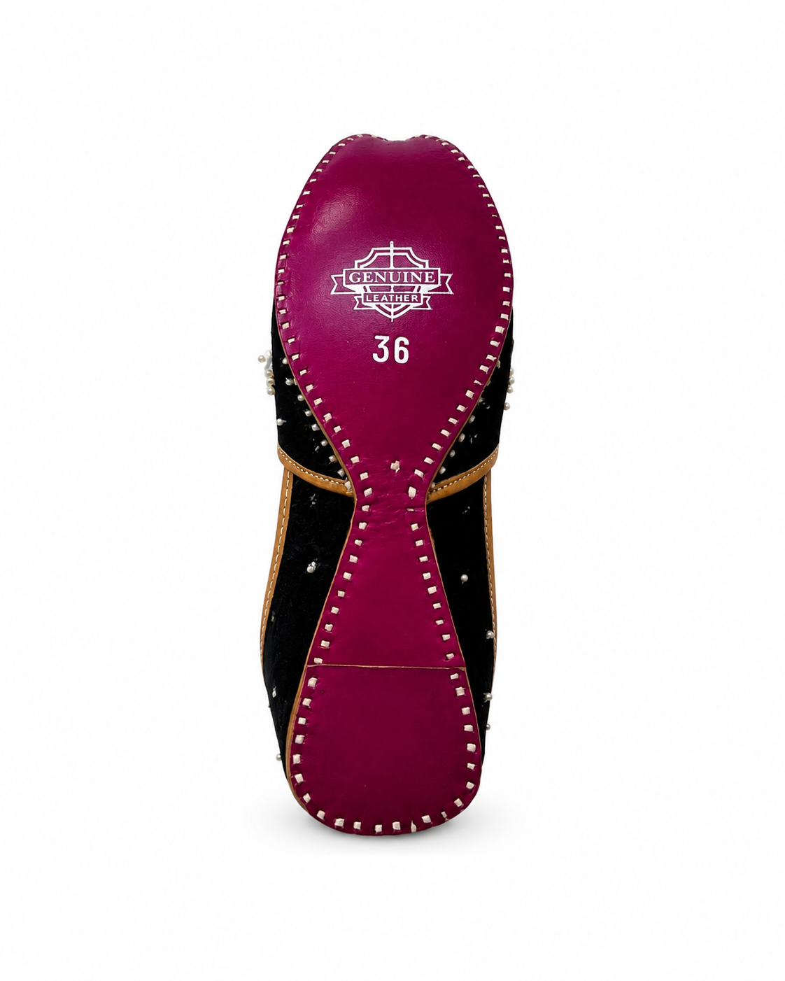 Ruh Black Embellished Ethnic Flats