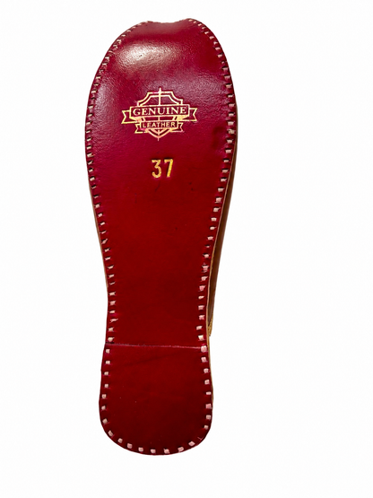 Gulnaar Brown Embellished Half Jutti