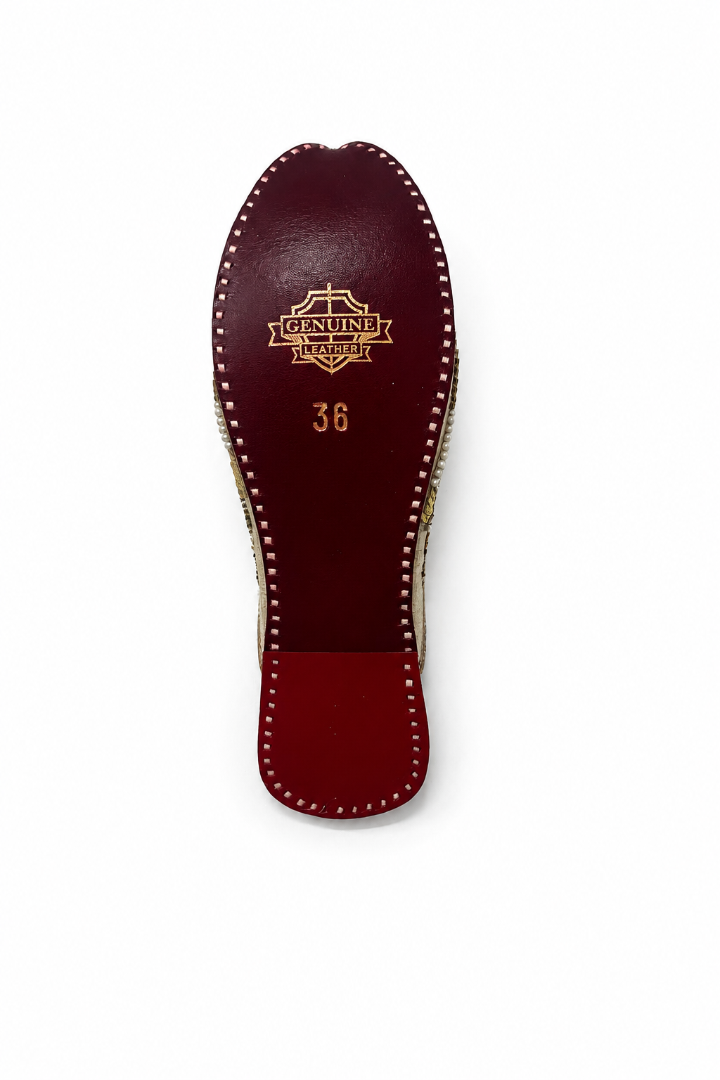 Janhan Gold Embellished Half Jutti
