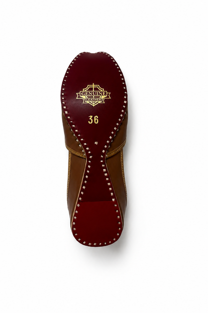 Jhhilmil Brown Embellished Jutti