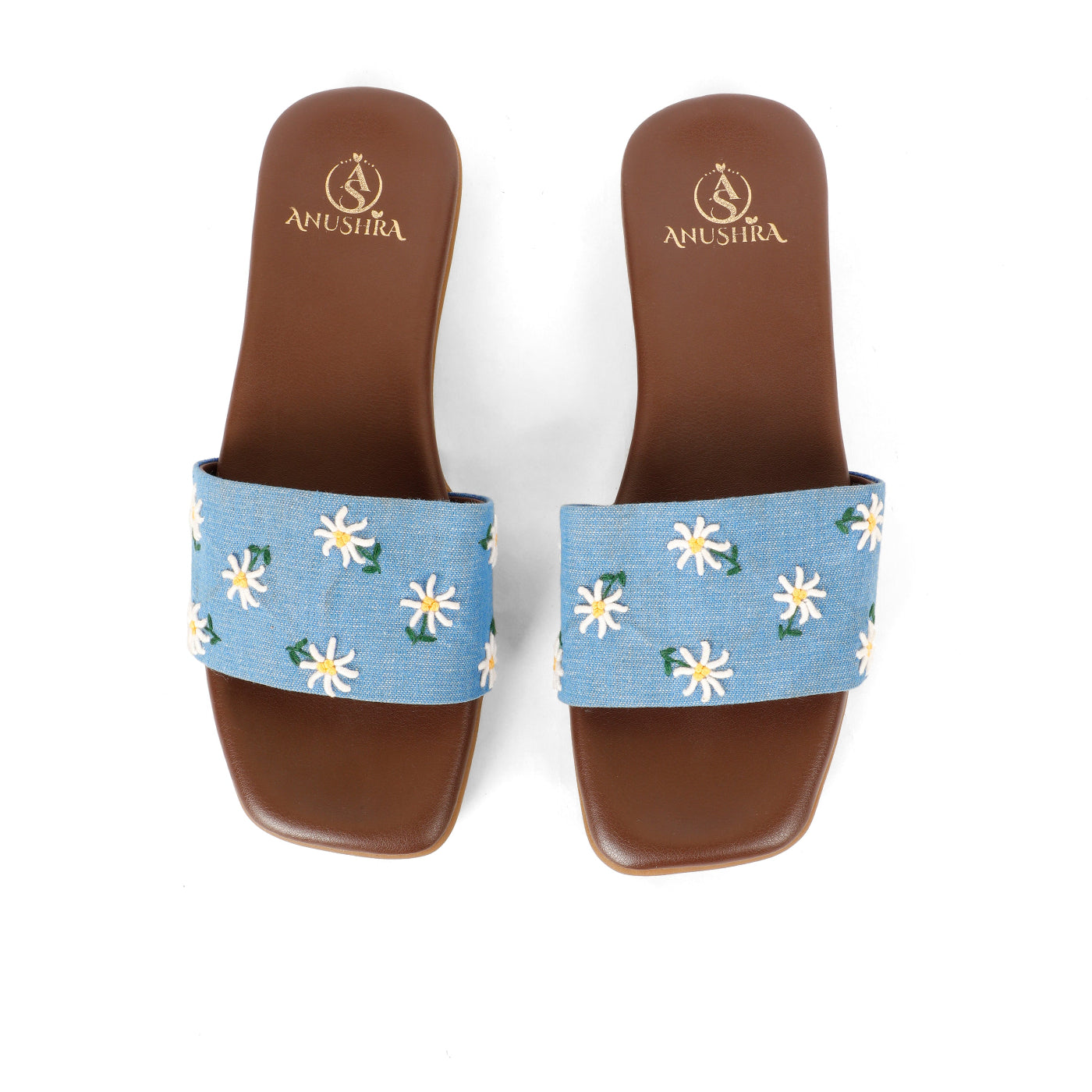 Daisy Denim Flat