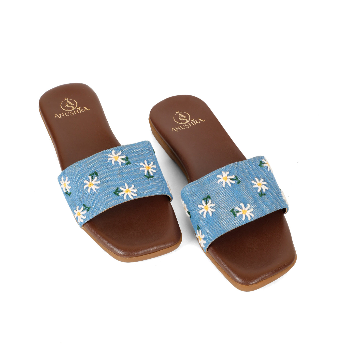 Daisy Denim Flat