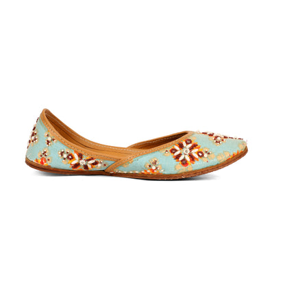 Mehfil blue embellished jutti for women – additional product view