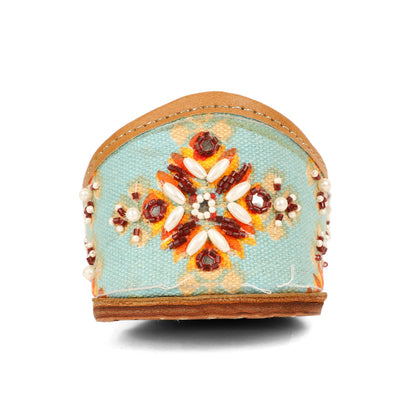 Mehfil blue embellished jutti for women – alternate product view