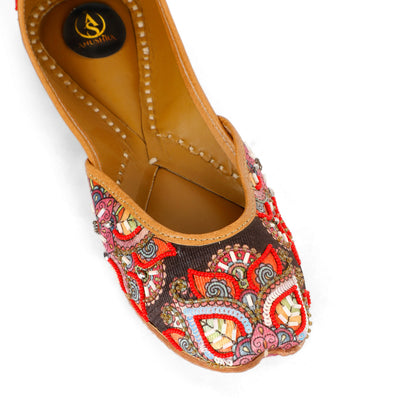 Rangriti Kalamkari black embellished jutti for women – additional product view