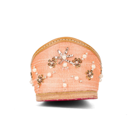 Rosy Pearl pink embellished jutti for women – additional product view