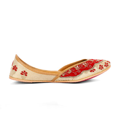 Rajwadi gold embellished jutti for women – additional product view