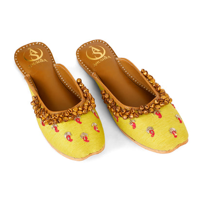 Zehra green embellished half jutti for women – additional product view