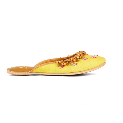 Zehra green embellished half jutti for women – alternate product view